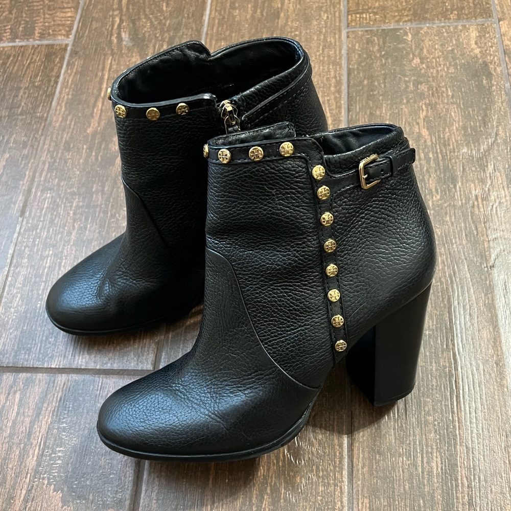 Tory Burch pebbled leather booties
